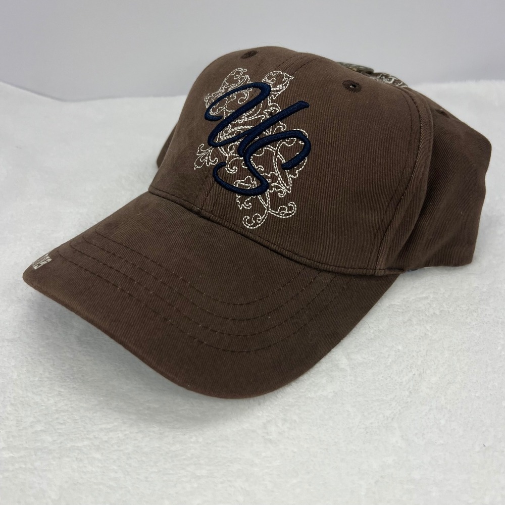 Universal Studios US Brown Hat Plaid Visor Embroidered Adjustable Metal Button